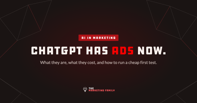 ChatGPT ads for beginners, explained by The Marketing Family